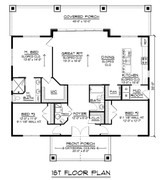 Modern House Plan - 54720 - 1st Floor Plan