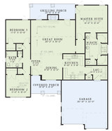 Craftsman House Plan - Appalachian 40623 - 1st Floor Plan