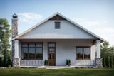 Craftsman House Plan - Garage w/ Living 80937 - Front Exterior