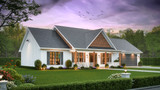 Traditional House Plan - Yates 3 55953 - Left Exterior
