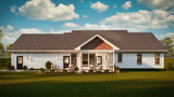 Traditional House Plan - Yates 3 55953 - Rear Exterior
