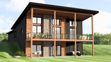 Modern House Plan - 16412 - Rear Exterior