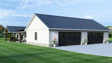Farmhouse House Plan - 25323 - Left Exterior