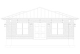 Traditional House Plan - White City Garage 17663 - Left Exterior