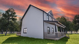Country House Plan - The Linden Tree 71614 - Left Exterior