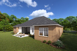Cottage House Plan - Sweetoak 72775 - Rear Exterior