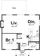 Cottage House Plan - Arant 32232 - 1st Floor Plan