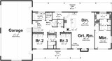Farmhouse House Plan - Roanoke 46743 - 1st Floor Plan