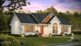 Secondary Image - Traditional House Plan - Belle 4 58957 - Left Exterior