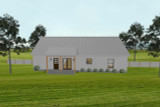 Ranch House Plan - Prescott 13982 - Rear Exterior