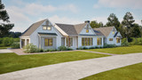 Farmhouse House Plan - McClellan III 87239 - Left Exterior