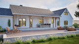 Farmhouse House Plan - McClellan III 87239 - Rear Exterior