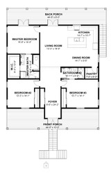 Bungalow House Plan - Wilson 94572 - 1st Floor Plan
