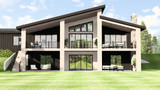 Secondary Image - Contemporary House Plan - 71545 - Rear Exterior