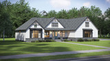 Farmhouse House Plan - 95971 - Left Exterior