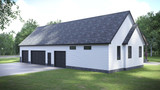 Farmhouse House Plan - 95971 - Right Exterior
