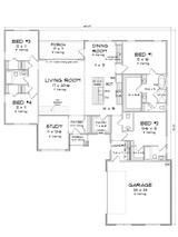 Modern House Plan - 60535 - 1st Floor Plan