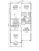Cottage House Plan - 73125 - 1st Floor Plan