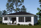 Contemporary House Plan - 57149 - Rear Exterior