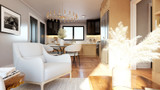 Modern House Plan - 64722 - Living Room