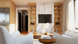 Modern House Plan - 64722 - Living Room