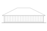 Secondary Image - Prairie House Plan - Garage w/Shop 24950 - Rear Exterior