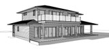 Modern House Plan - Edgeview 84676 - Rear Exterior