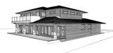 Modern House Plan - Edgeview 84676 - Left Exterior