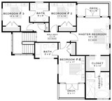 Secondary Image - Contemporary House Plan - Nelson 19460 - 2nd Floor Plan