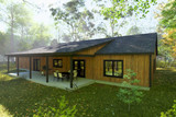 Ranch House Plan - Cardinal 84771 - Rear Exterior