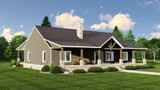 Ranch House Plan - 76025 - Left Exterior