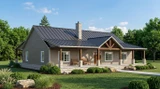 Ranch House Plan - 76025 - Front Exterior