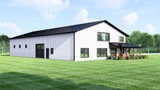 Country House Plan - 68990 - Left Exterior