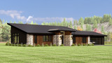 Modern House Plan - 34473 - Left Exterior