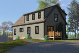 Mountain Rustic House Plan - Sandy River 43852 - Rear Exterior
