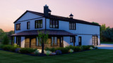 Farmhouse House Plan - 45429 - Left Exterior