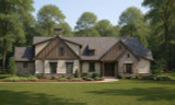 Mountain Rustic House Plan - Eagles Nest 44933 - Front Exterior