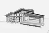 Modern House Plan - Beaver Lane 66630 - Rear Exterior