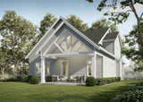 Farmhouse House Plan - Hearthstone 18068 - Rear Exterior