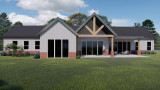 Craftsman House Plan - Walnut 66714 - Rear Exterior