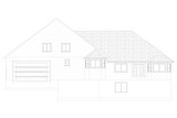 Traditional House Plan - Phelps 74141 - Rear Exterior