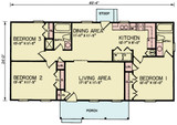 Ranch House Plan - Erica 4 14415 - 1st Floor Plan