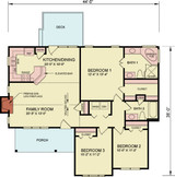 Ranch House Plan - Vaughn 2  82589 - 