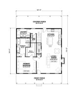 Farmhouse House Plan - Laura 3 63914 - 1st Floor Plan