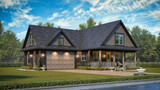 Craftsman House Plan - Carter 3 46590 - Left Exterior