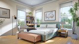 Craftsman House Plan - Carter 3 46590 - Master Bedroom