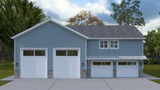 Farmhouse House Plan - Thomas Garage 45608 - Front Exterior