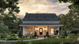 Farmhouse House Plan - Laura 4 66721 - Rear Exterior