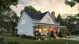 Farmhouse House Plan - Laura 4 66721 - Left Exterior