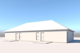 Traditional House Plan - Niko Duplex 92297 - Rear Exterior
